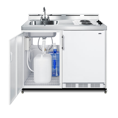 Summit 48" Wide Mobile All-In-One Kitchenette, No Plumbing Needed (C48ELPUMPMB) view 4