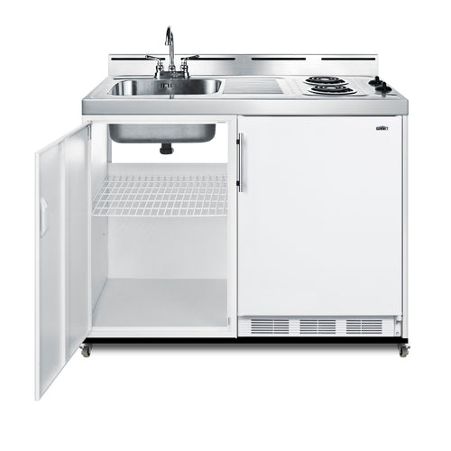 Summit 48" Wide Mobile All-In-One Kitchenette, No Plumbing Needed (C48ELPUMPMB) view 3