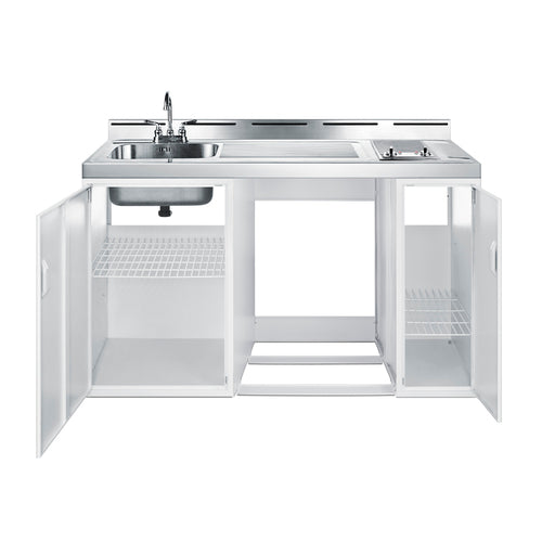 Summit 60" Wide All-In-One Kitchenette (Refrigerator Not Included) (C60ELGLASSNR) view 2