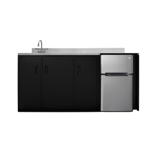Summit 72" Wide All-In-One Kitchenette, ADA Counter Height (CK72ADASINKL) view 2