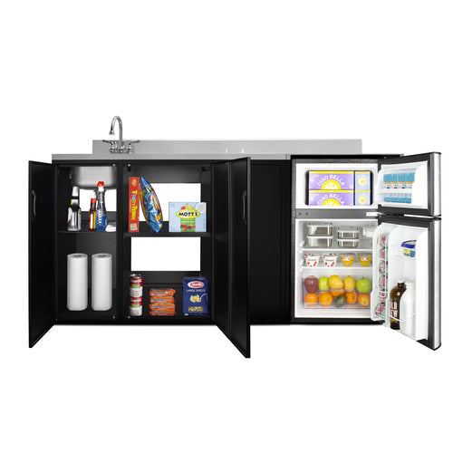 Summit 72" Wide All-In-One Kitchenette, ADA Counter Height (CK72ADASINKL) view 6