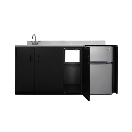 Summit 72" Wide All-In-One Kitchenette, ADA Counter Height (CK72ADASINKL) view 5