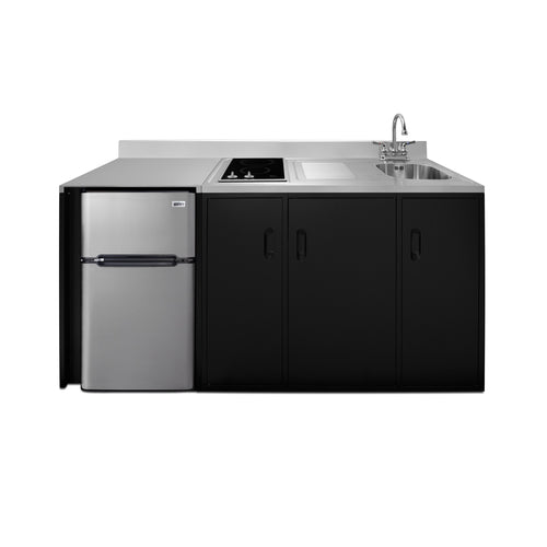 Summit 72" Wide All-In-One Kitchenette, ADA Counter Height (CK72ADASINKR)