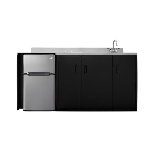 Summit 72" Wide All-In-One Kitchenette, ADA Counter Height (CK72ADASINKR) view 2