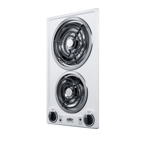 Summit 12" Wide 115V 2-Burner Coil Cooktop (CCE211WH) view 4