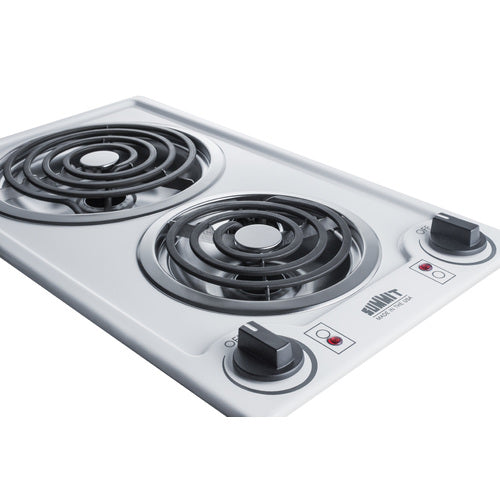 Summit 12" Wide 115V 2-Burner Coil Cooktop (CCE211WH) view 3