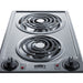 Summit 12" Wide 115V 2-Burner Coil Cooktop (CCE213SS) view 3