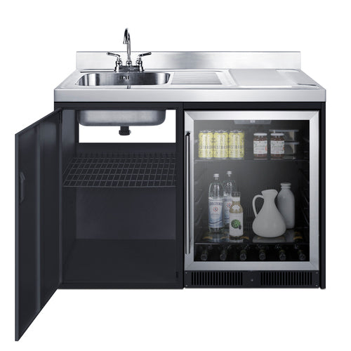 Summit 48" Wide All-In-One Kitchenette (CK48NCSINKL) view 3