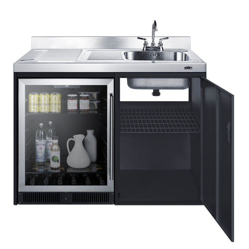 Summit 48" Wide All-In-One Kitchenette (CK48NCSINKR) view 3