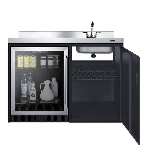 Summit 48" Wide All-In-One Kitchenette (CK48NCSINKR) view 5