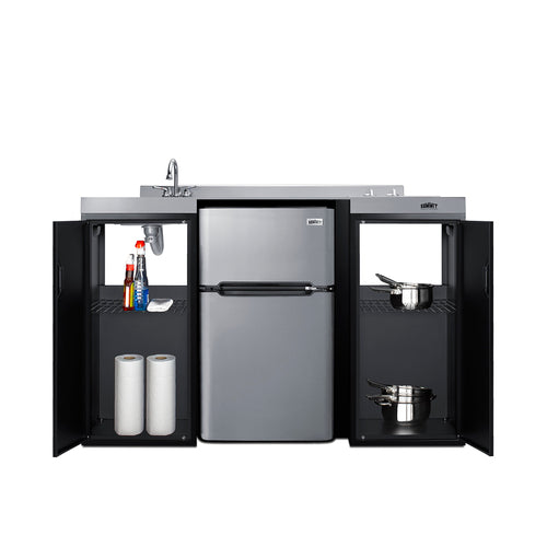 Summit 54" Wide All-In-One Kitchenette, ADA Counter Height (CK55ADASINKL) view 4