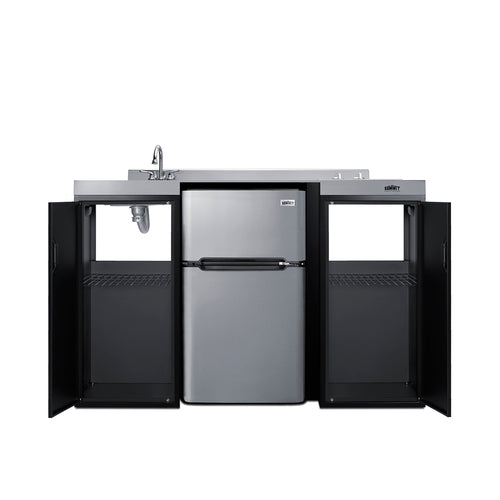 Summit 54" Wide All-In-One Kitchenette, ADA Counter Height (CK55ADASINKL) view 3