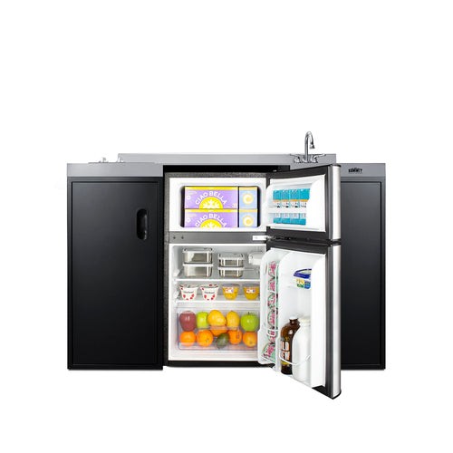 Summit 54" Wide All-In-One Kitchenette, ADA Counter Height (CK55ADASINKR) view 6
