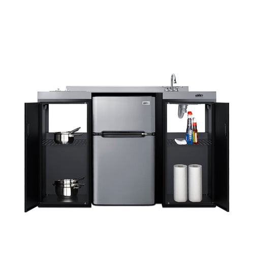 Summit 54" Wide All-In-One Kitchenette, ADA Counter Height (CK55ADASINKR) view 5