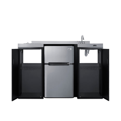 Summit 54" Wide All-In-One Kitchenette, ADA Counter Height (CK55ADASINKR) view 3