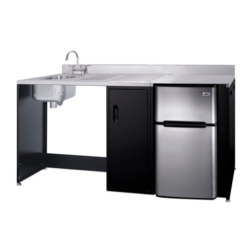 Summit 72" Wide Barrier-Free All-In-One Kitchenette, ADA-Compliant (CK72ADALBFNCK) view 2