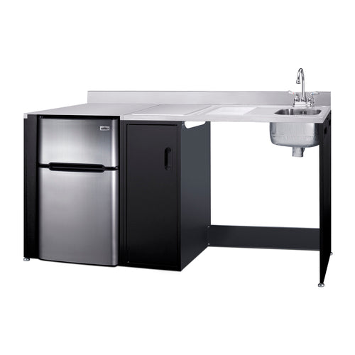 Summit 72" Wide Barrier-Free All-In-One Kitchenette, ADA-Compliant (CK72ADARBFNCK) view 2