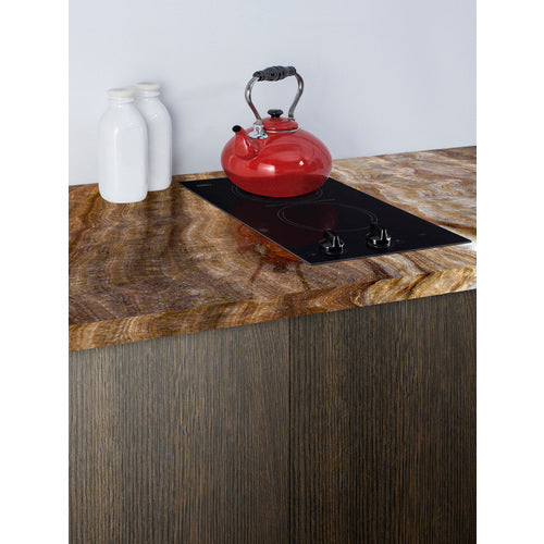 Summit 12" Wide 115V 2-Burner Radiant Cooktop (CR2110B) view 2