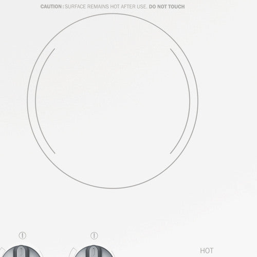 Summit 15" Wide 115V 2-Burner Radiant Cooktop (CR2110WHTK15) view 6