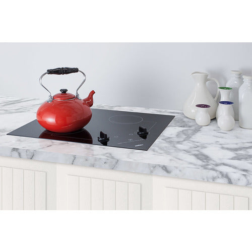 Summit 21" Wide 115V 2-Burner Radiant Cooktop (CR2B121) view 2