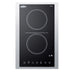 Summit 15" Wide 115V 2-Burner Radiant Cooktop (CR2B15T1BTK15)