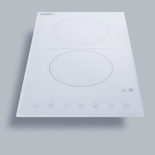 Summit 12" Wide 115V 2-Burner Radiant Cooktop (CR2B15T2W) view 3