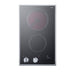 Summit 12" Wide 220/240V 2-Burner Radiant Cooktop (CR2B22ST) view 2