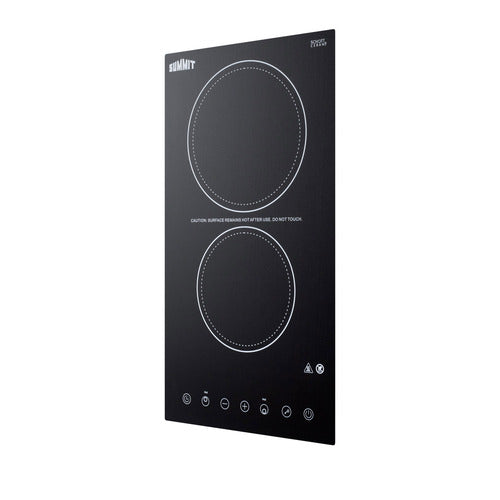 Summit 12" Wide 230V 2-Burner Radiant Cooktop (CR2B23T3B) view 6