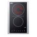 Summit 15" Wide 230V 2-Burner Radiant Cooktop (CR2B23T3BTK15)