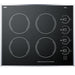 Summit 24" Wide 230V 4-Burner Radiant Cooktop (CR424BL)