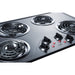 Summit 30" Wide 230V 4-Burner Coil Cooktop (CR431SS) view 3