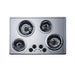 Summit 30" Wide 230V 4-Burner Coil Cooktop (CR431SS)