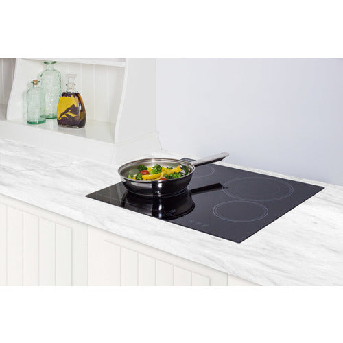Summit 24" Wide 230V 4-Burner Radiant Cooktop (CR4B23T5B) view 3