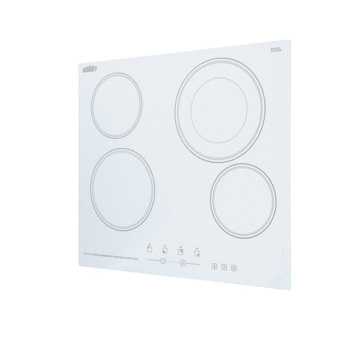 Summit 24" Wide 230V 4-Burner Radiant Cooktop (CR4B23T6W) view 6