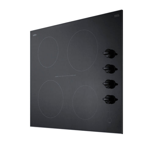 Summit 24" Wide 230V 4-Burner Radiant Cooktop (CR4B242BK) view 4