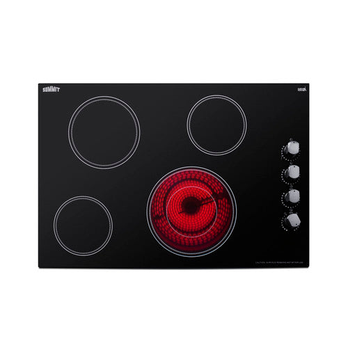 Summit 30" Wide 208-240V 4-Burner Radiant Cooktop (CR4B30MB) view 5