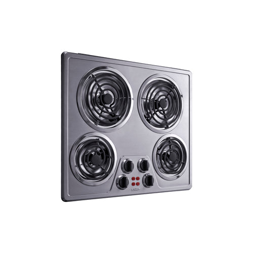 Summit 24" Wide 240V 4-Burner Coil Cooktop (CR4SS24) view 2