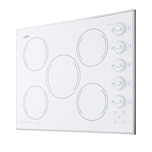 Summit 27" Wide 230V 5-Burner Radiant Cooktop (CR5B274W) view 2