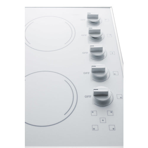 Summit 27" Wide 230V 5-Burner Radiant Cooktop (CR5B274W) view 3