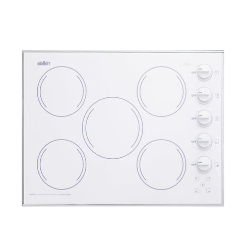 Summit 27" Wide 230V 5-Burner Radiant Cooktop (CR5B274W)