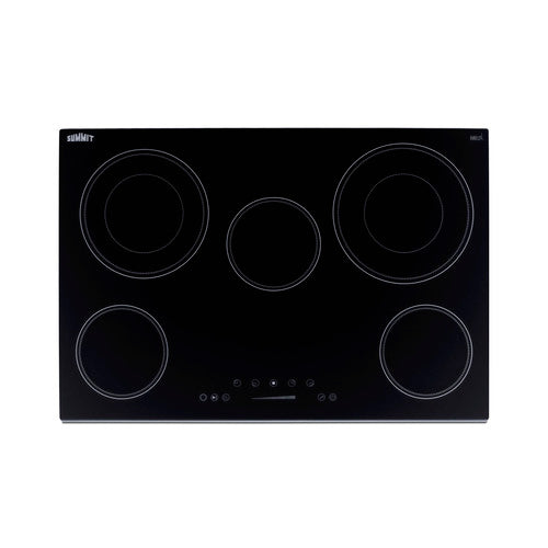 Summit 30" Wide 208-240V 5-Burner Radiant Cooktop (CR5B30T7B)