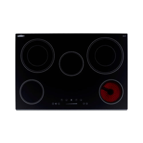 Summit 30" Wide 208-240V 5-Burner Radiant Cooktop (CR5B30T7B) view 5