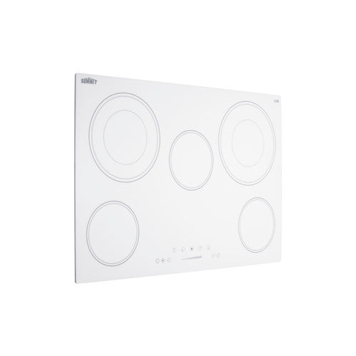 Summit 30" Wide 208-240V 5-Burner Radiant Cooktop (CR5B30T8W) view 4