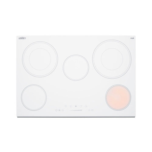 Summit 30" Wide 208-240V 5-Burner Radiant Cooktop (CR5B30T8W) view 5