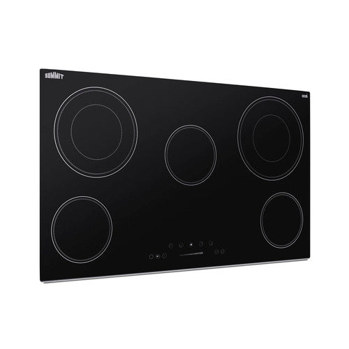 Summit 36" Wide 208-240V 5-Burner Radiant Cooktop (CR5B36T9B) view 3