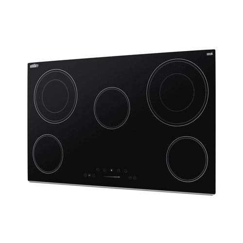 Summit 36" Wide 208-240V 5-Burner Radiant Cooktop (CR5B36T9B) view 4