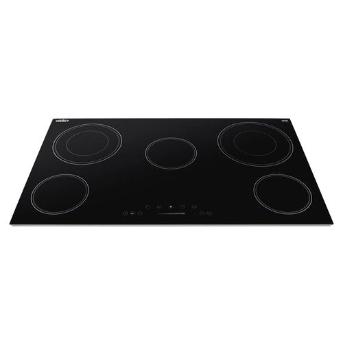 Summit 36" Wide 208-240V 5-Burner Radiant Cooktop (CR5B36T9B) view 2