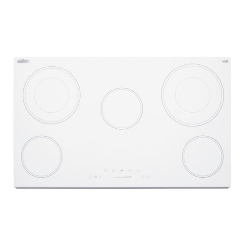 Summit 36" Wide 208-240V 5-Burner Radiant Cooktop (CR5B36TXW)