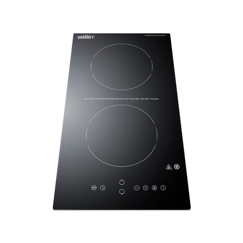 Summit 12" Wide 115V 2-Burner Radiant Cooktop With Safety Shutoff (CRH2BT30115) view 3