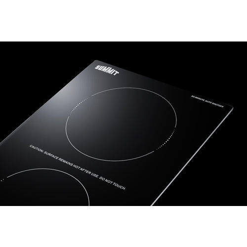 Summit 12" Wide 115V 2-Burner Radiant Cooktop With Safety Shutoff (CRH2BT30115) view 5